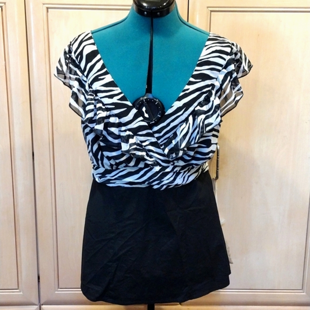 Vintage Torrid Zebra Dressy Tank Top